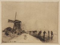 KG 09144
<br/>
Schaatsenrijders op een vaart bij Maassluis
<br/>
<em>Jongkind, Johan Barthold (1819-1891)</em>